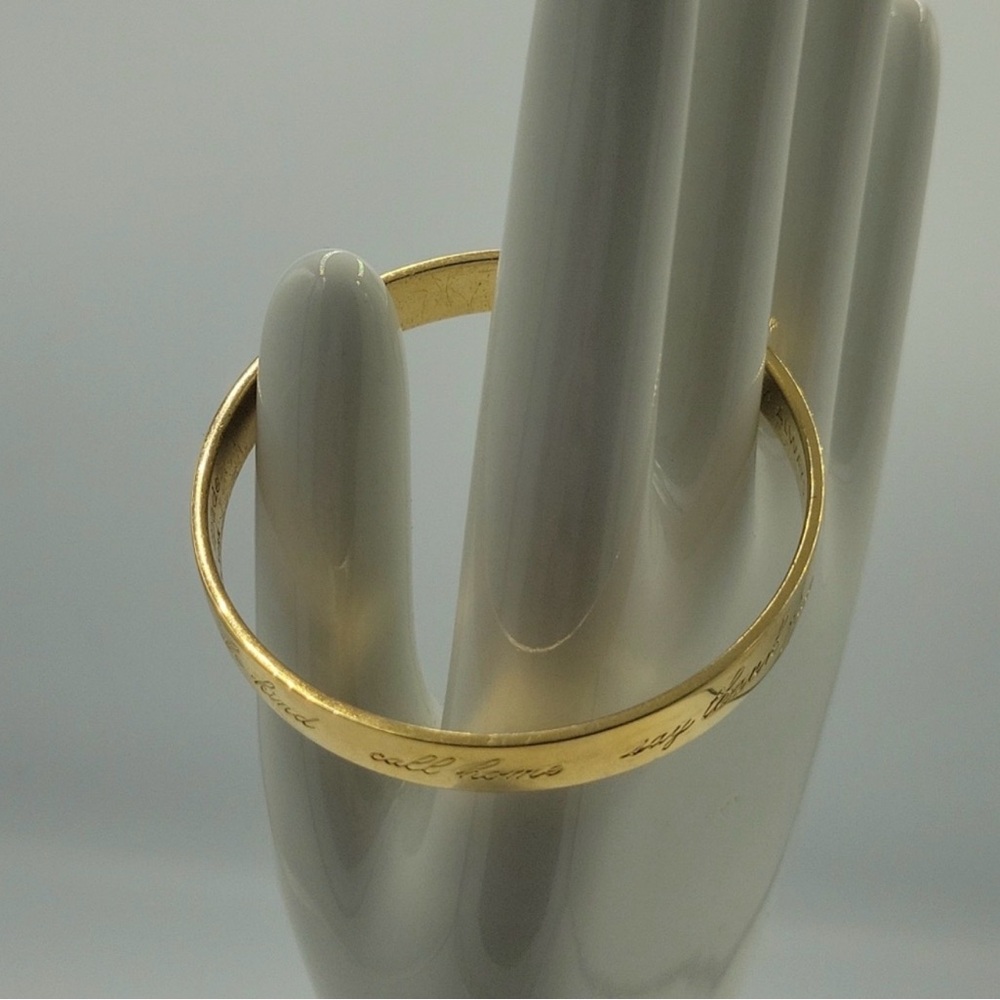💛 Kate Spade Gold Mom Always Said Idiom Engraved Bangle Bracelet - Picture 3 of 7